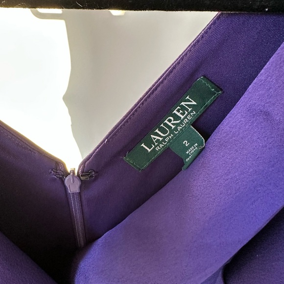 Ralph Lauren Purple Midi Satin Dress - Picture 5 of 5